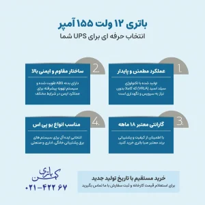 باتری 12 ولت 155 آمپر صبا