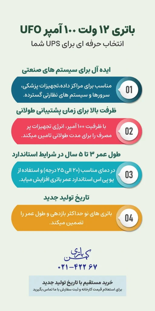 باتری یوفو 100 آمپر