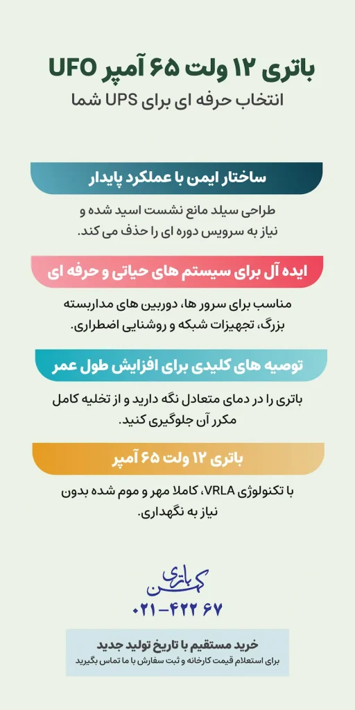 باتری یوفو 65 آمپر