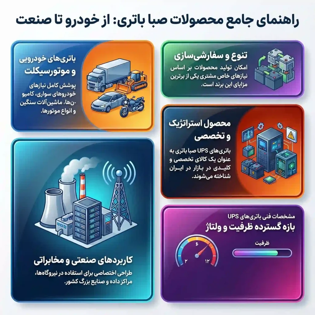 محصولات صبا باتری